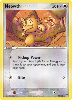 Meowth, Delta Species #77, Pokémon TCG card