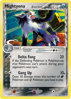 Mightyena δ, Delta Species #24, Pokémon TCG card
