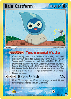 Rain Castform, Delta Species #26, Pokémon TCG card