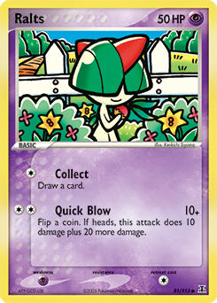 Ralts, Delta Species #81, Pokémon TCG card