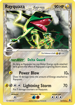 Rayquaza δ, Delta Species #13, Pokémon TCG card