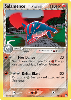 Salamence δ, Delta Species #14, Pokémon TCG card