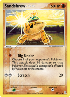 Sandshrew, Delta Species #82, Pokémon TCG card