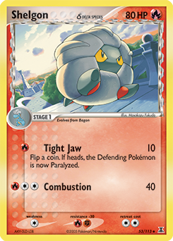 Shelgon δ, Delta Species #53, Pokémon TCG card