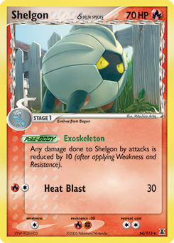 Shelgon δ, Delta Species #54, Pokémon TCG card