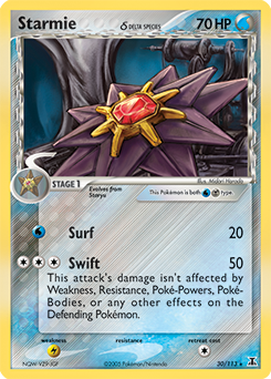 Starmie δ, Delta Species #30, Pokémon TCG card