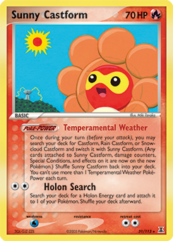 Sunny Castform, Delta Species #31, Pokémon TCG card