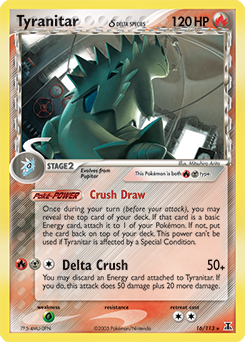 Tyranitar δ, Delta Species #16, Pokémon TCG card