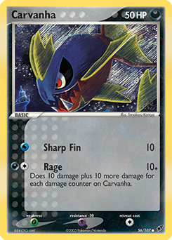 Carvanha, Deoxys #56, Pokémon TCG card