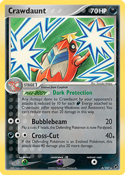 Crawdaunt, Deoxys #6, Pokémon TCG card