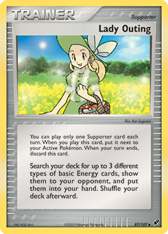 Lady Outing, Deoxys #87, Pokémon TCG card