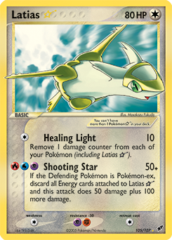 Latias ★, Deoxys #105, Pokémon TCG card