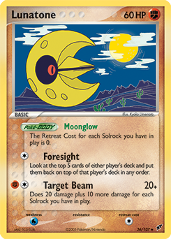 Lunatone, Deoxys #36, Pokémon TCG card