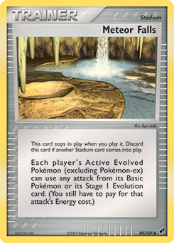 Meteor Falls, Deoxys #89, Pokémon TCG card