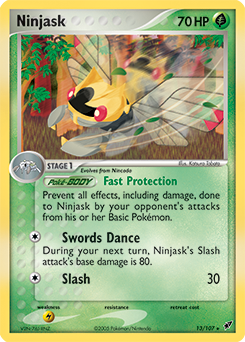 Ninjask, Deoxys #13, Pokémon TCG card