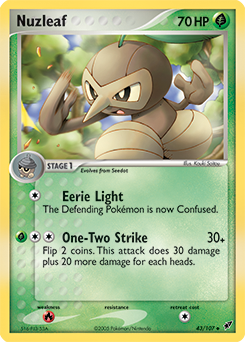 Nuzleaf, Deoxys #43, Pokémon TCG card