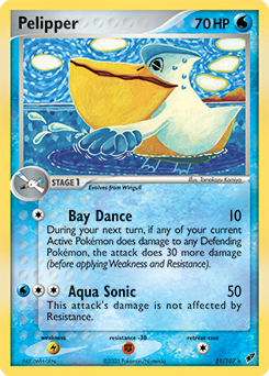 Pelipper, Deoxys #21, Pokémon TCG card