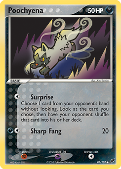 Poochyena, Deoxys #70, Pokémon TCG card