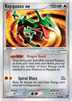 Rayquaza ex, Deoxys #102, Pokémon TCG card