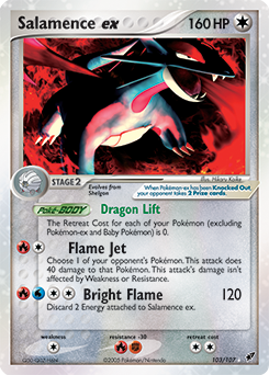 Salamence ex, Deoxys #103, Pokémon TCG card
