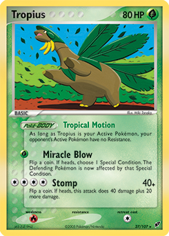 Tropius, Deoxys #27, Pokémon TCG card