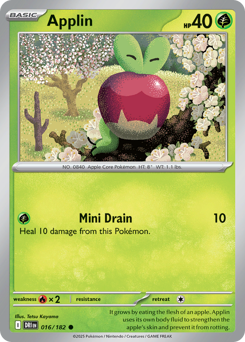 Applin, Destined Rivals #16, Pokémon TCG card