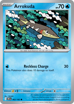 Arrokuda, Destined Rivals #62, Pokémon TCG card