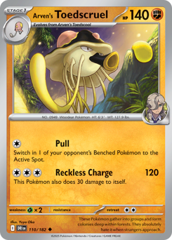Arven's Toedscruel, Destined Rivals #110, Pokémon TCG card