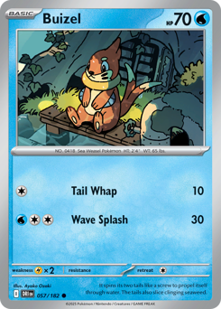 Buizel, Destined Rivals #57, Pokémon TCG card