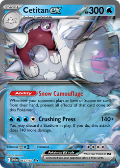 Cetitan ex, Destined Rivals #65, Pokémon TCG card