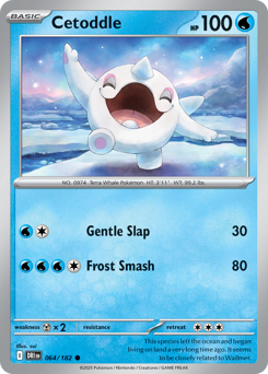 Cetoddle, Destined Rivals #64, Pokémon TCG card