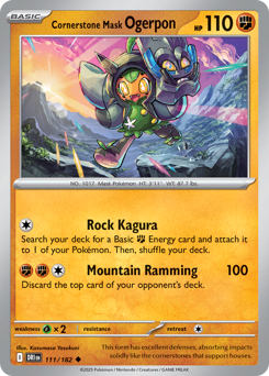 Cornerstone Mask Ogerpon, Destined Rivals #111, Pokémon TCG card