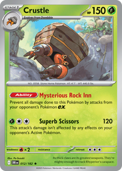 Crustle, Destined Rivals #12, Pokémon TCG card