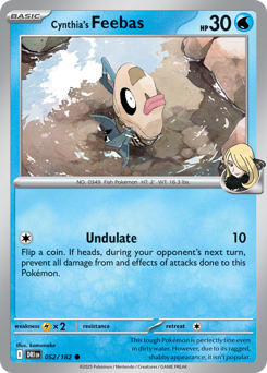 Cynthia's Feebas, Destined Rivals #52, Pokémon TCG card
