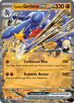 Cynthia's Garchomp ex, Destined Rivals #104, Pokémon TCG card