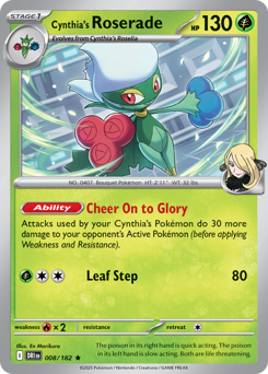 Cynthia's Roserade, Destined Rivals #8, Pokémon TCG card
