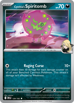 Cynthia's Spiritomb, Destined Rivals #129, Pokémon TCG card