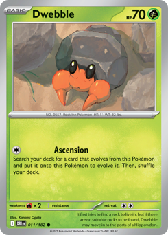 Dwebble, Destined Rivals #11, Pokémon TCG card