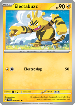 Electabuzz, Destined Rivals #68, Pokémon TCG card