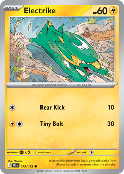 Electrike, Destined Rivals #75, Pokémon TCG card