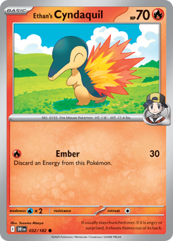 Ethan's Cyndaquil, Destined Rivals #32, Pokémon TCG card