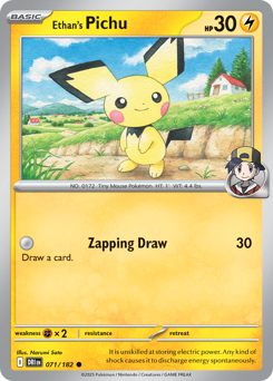 Ethan's Pichu, Destined Rivals #71, Pokémon TCG card