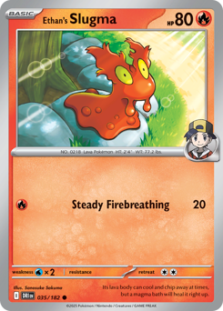 Ethan's Slugma, Destined Rivals #35, Pokémon TCG card