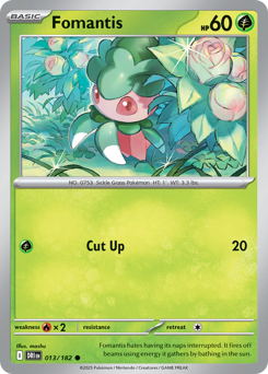 Fomantis, Destined Rivals #13, Pokémon TCG card