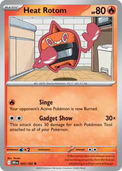 Heat Rotom, Destined Rivals #43, Pokémon TCG card