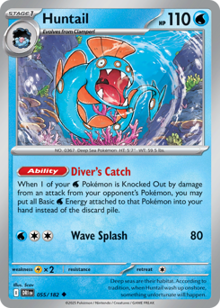 Huntail, Destined Rivals #55, Pokémon TCG card