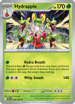 Hydrapple, Destined Rivals #18, Pokémon TCG card