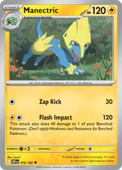 Manectric, Destined Rivals #76, Pokémon TCG card