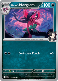 Marnie's Morgrem, Destined Rivals #135, Pokémon TCG card