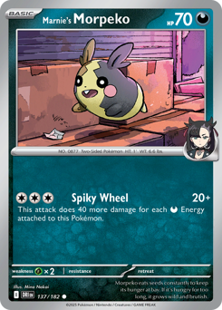 Marnie's Morpeko, Destined Rivals #137, Pokémon TCG card
